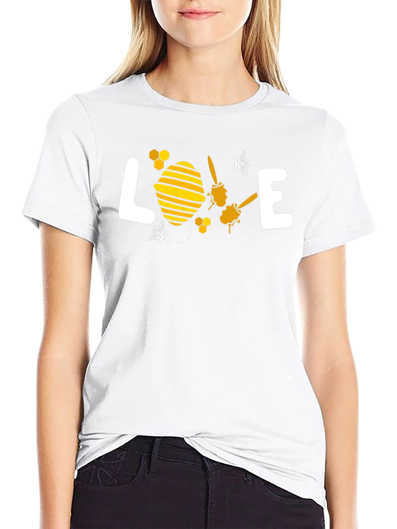 Bee Loved Graphic T-Shirt - Black Cotton Tee