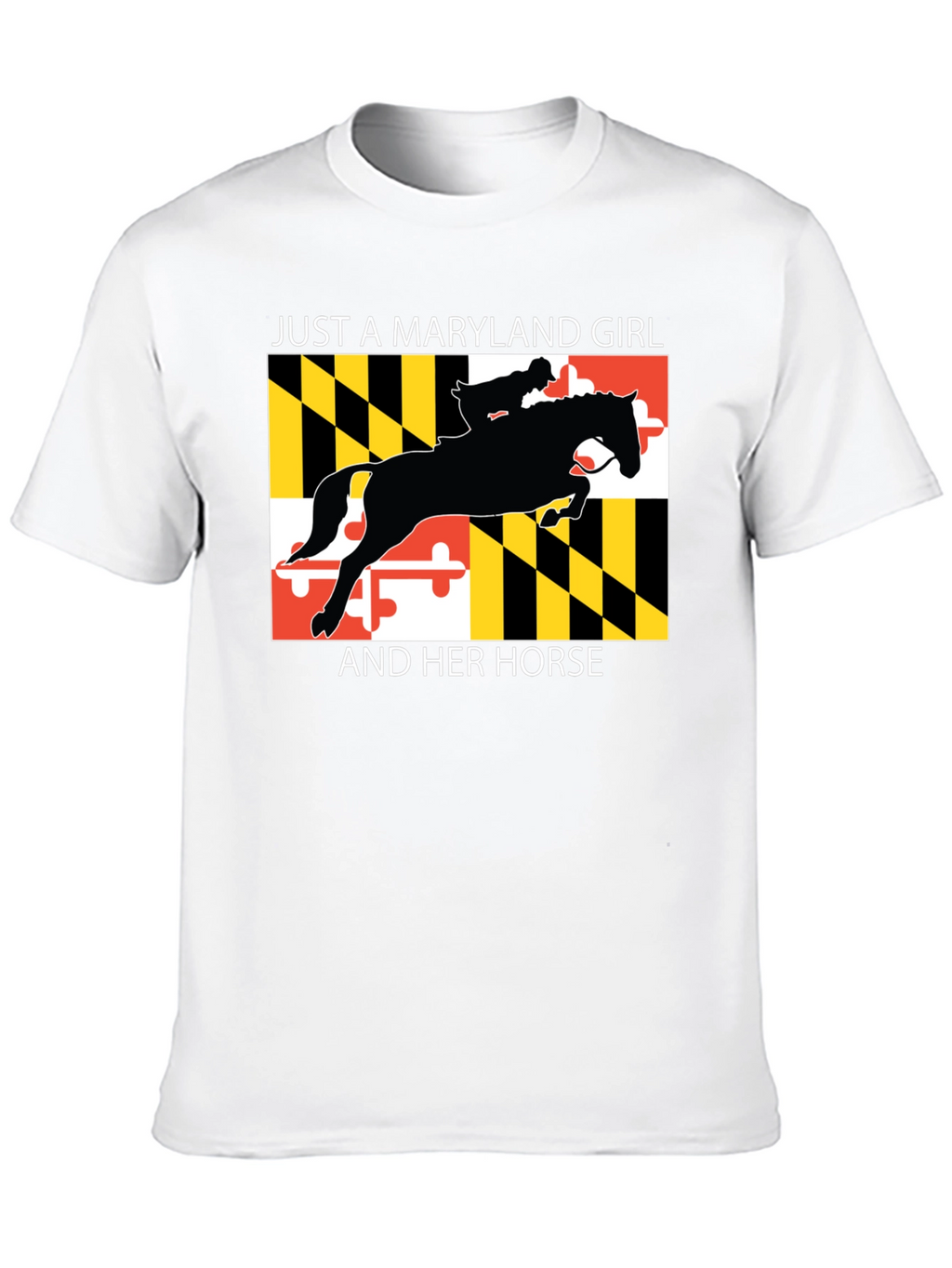Maryland Girl and Horse Graphic T-Shirt