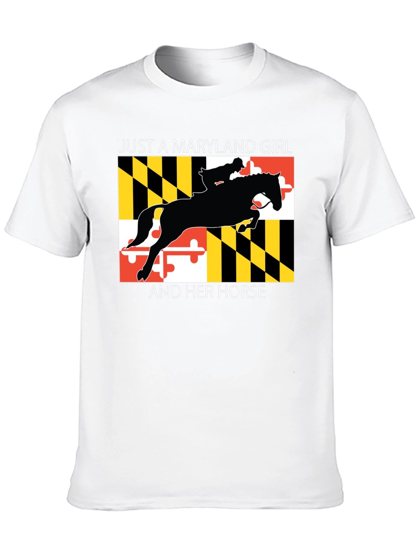 Maryland Girl and Horse Graphic T-Shirt