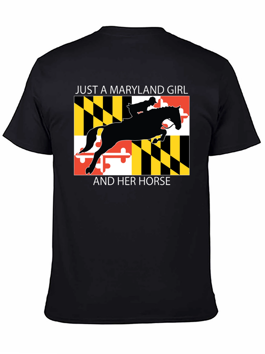 Maryland Girl and Horse Graphic T-Shirt