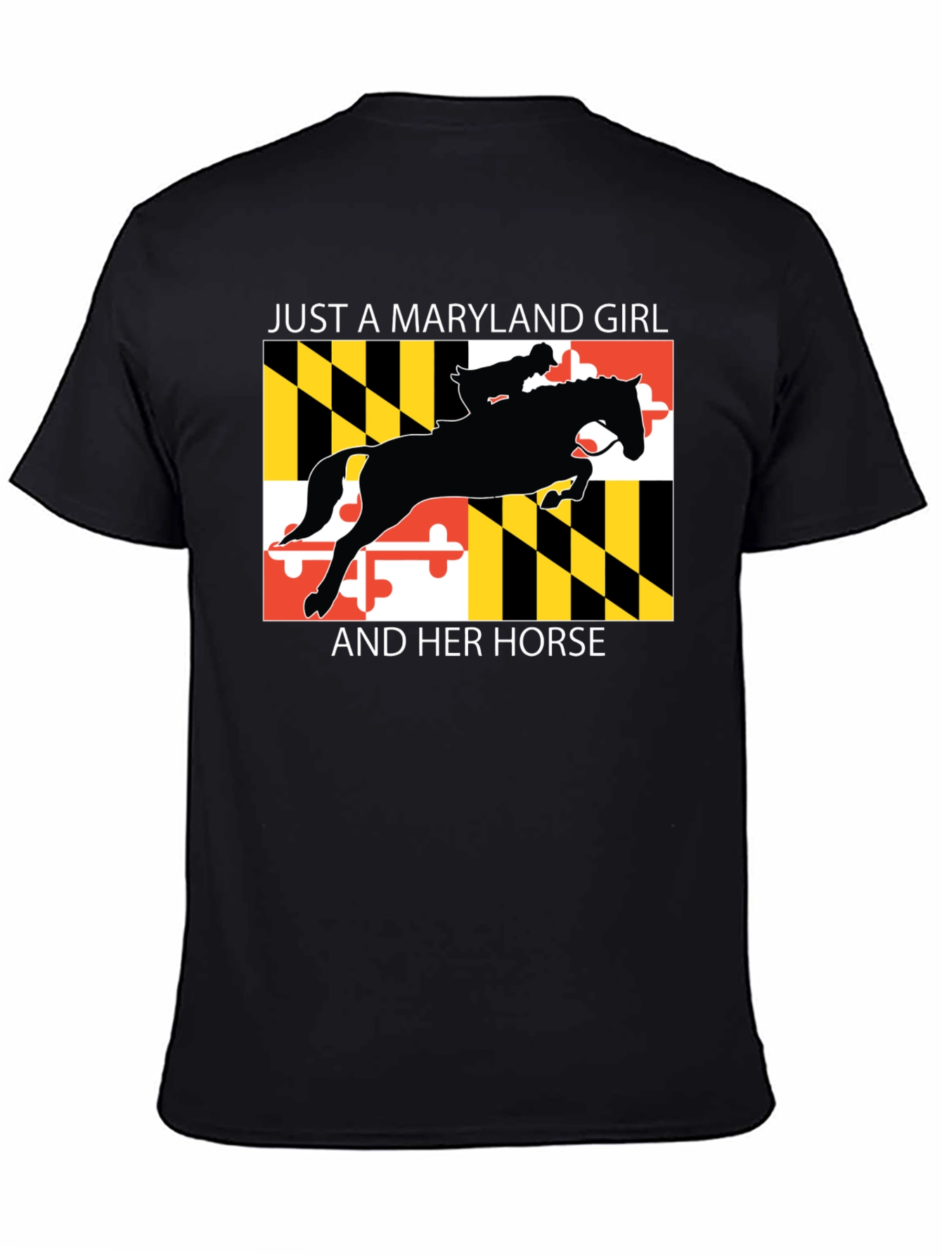 Maryland Girl and Horse Graphic T-Shirt