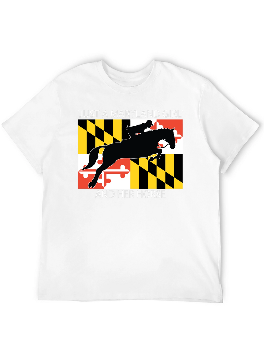Maryland Girl and Horse Graphic T-Shirt