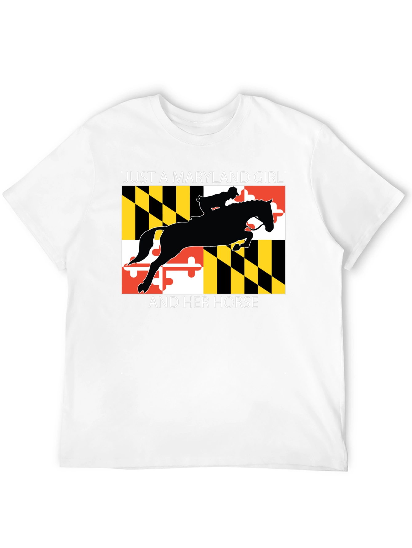 Maryland Girl and Horse Graphic T-Shirt