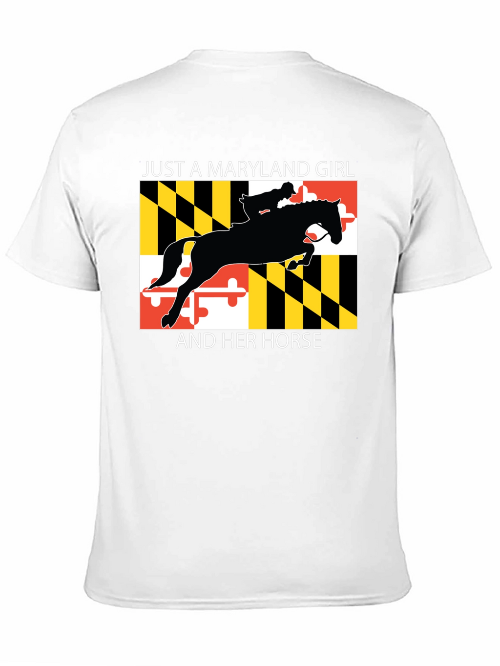 Maryland Girl and Horse Graphic T-Shirt