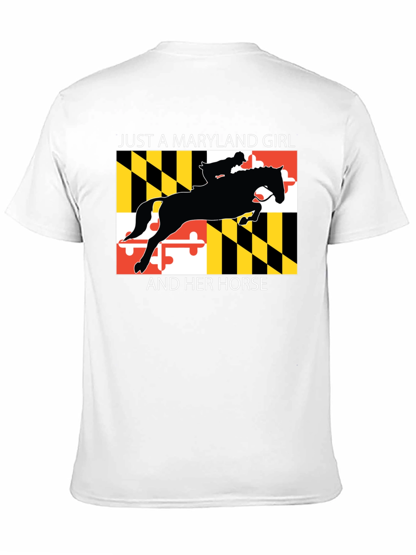 Maryland Girl and Horse Graphic T-Shirt