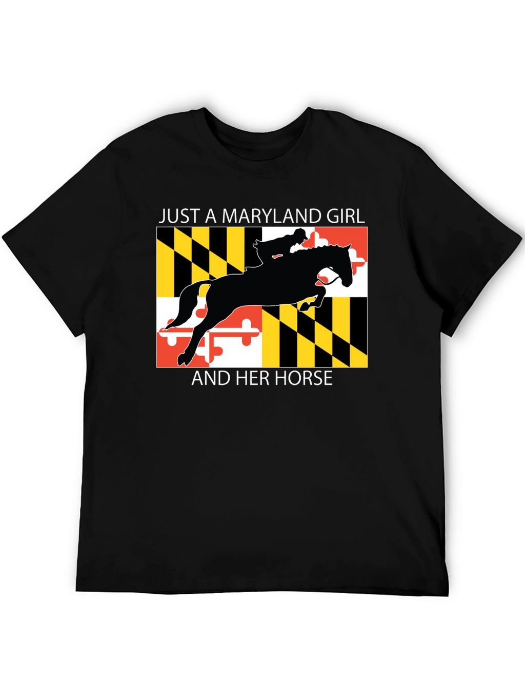 Maryland Girl and Horse Graphic T-Shirt