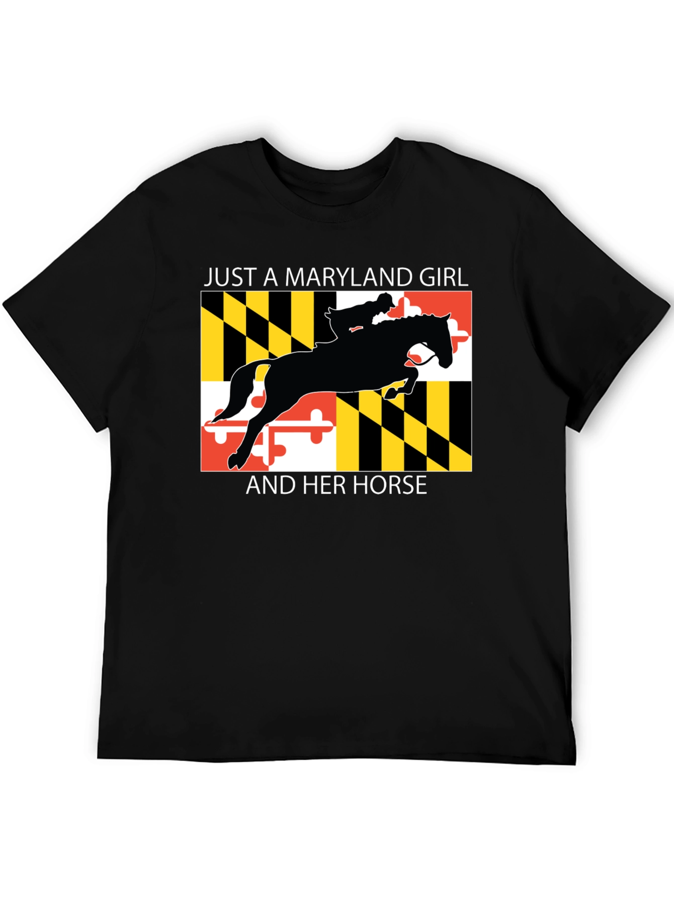 Maryland Girl and Horse Graphic T-Shirt