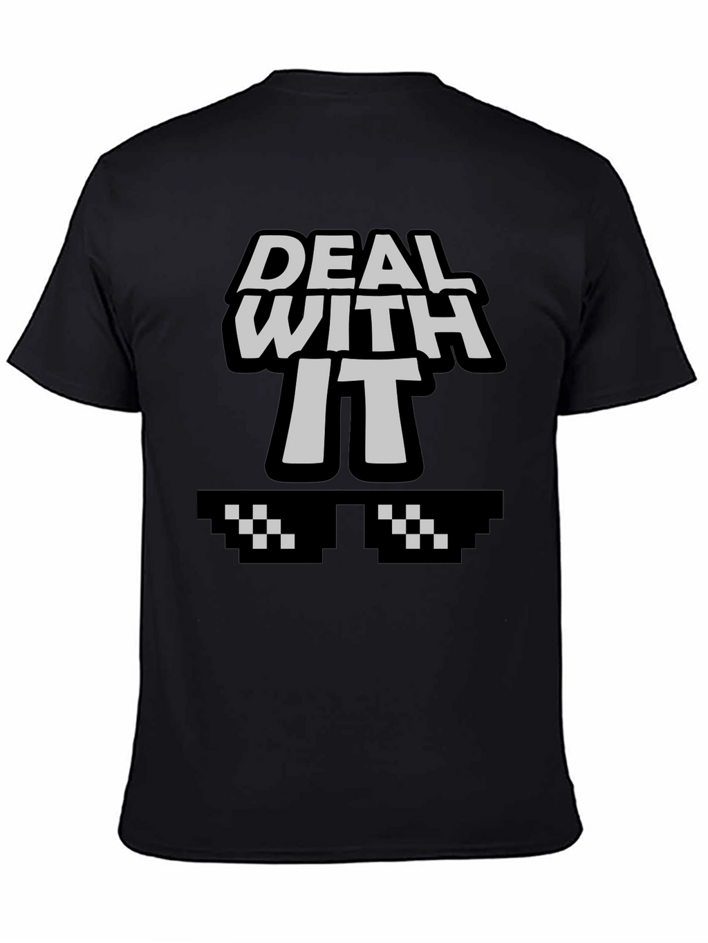 Deal With It Graphic Tee - Cool Pixel Sunglasses