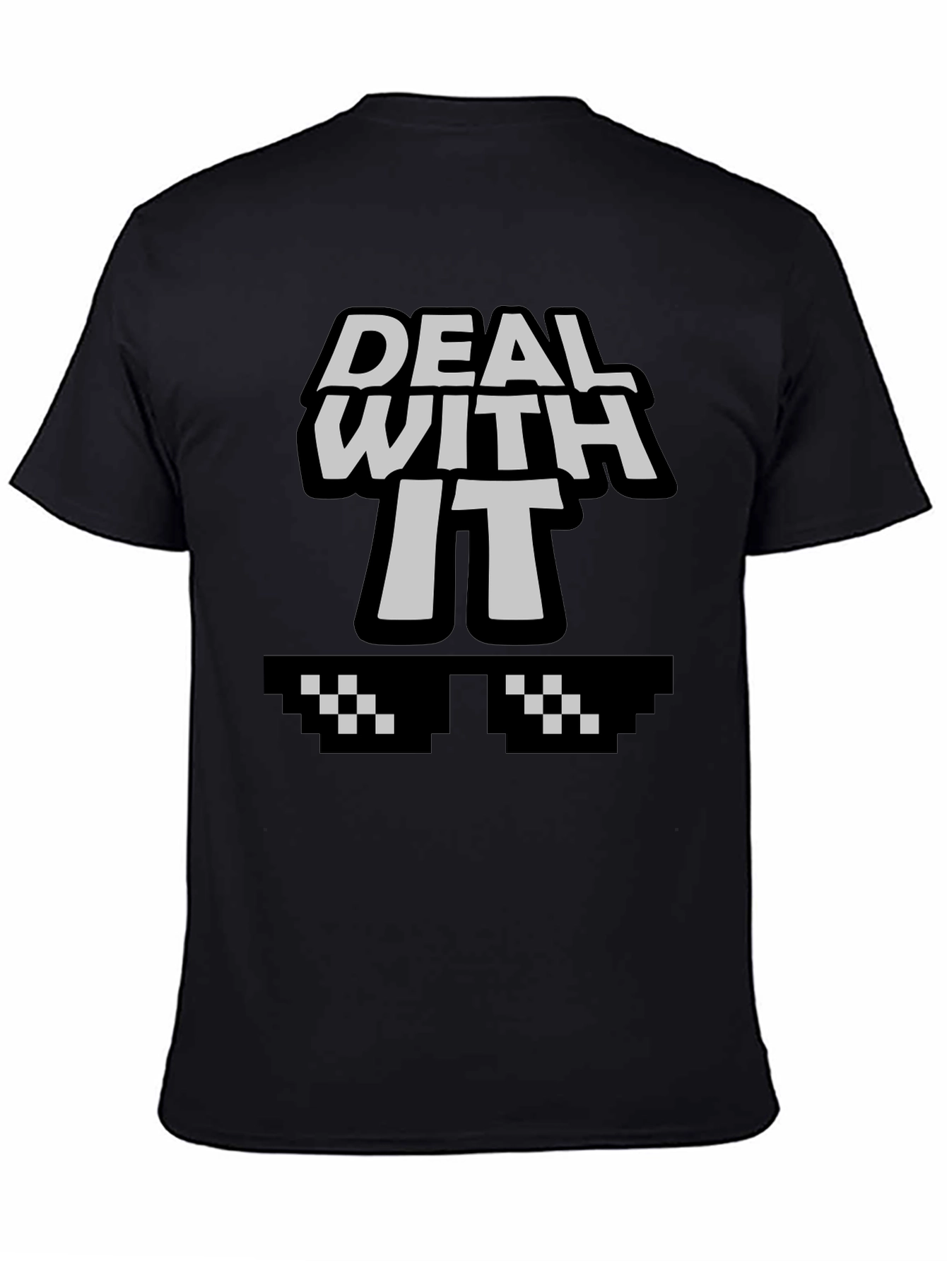 Deal With It Graphic Tee - Cool Pixel Sunglasses