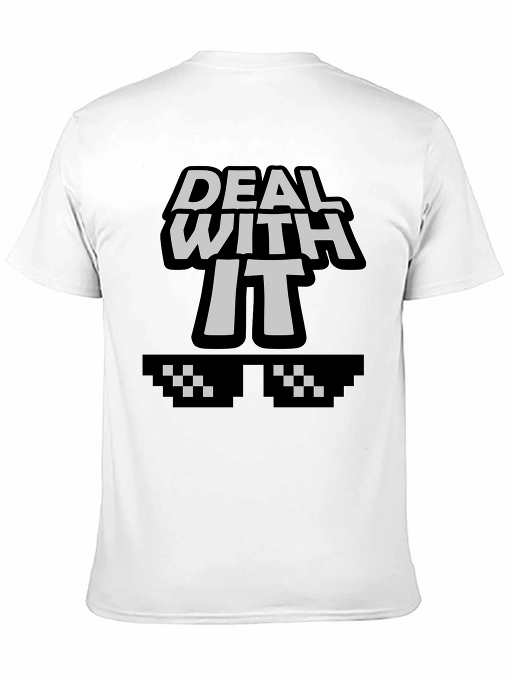 Deal With It Graphic Tee - Cool Pixel Sunglasses