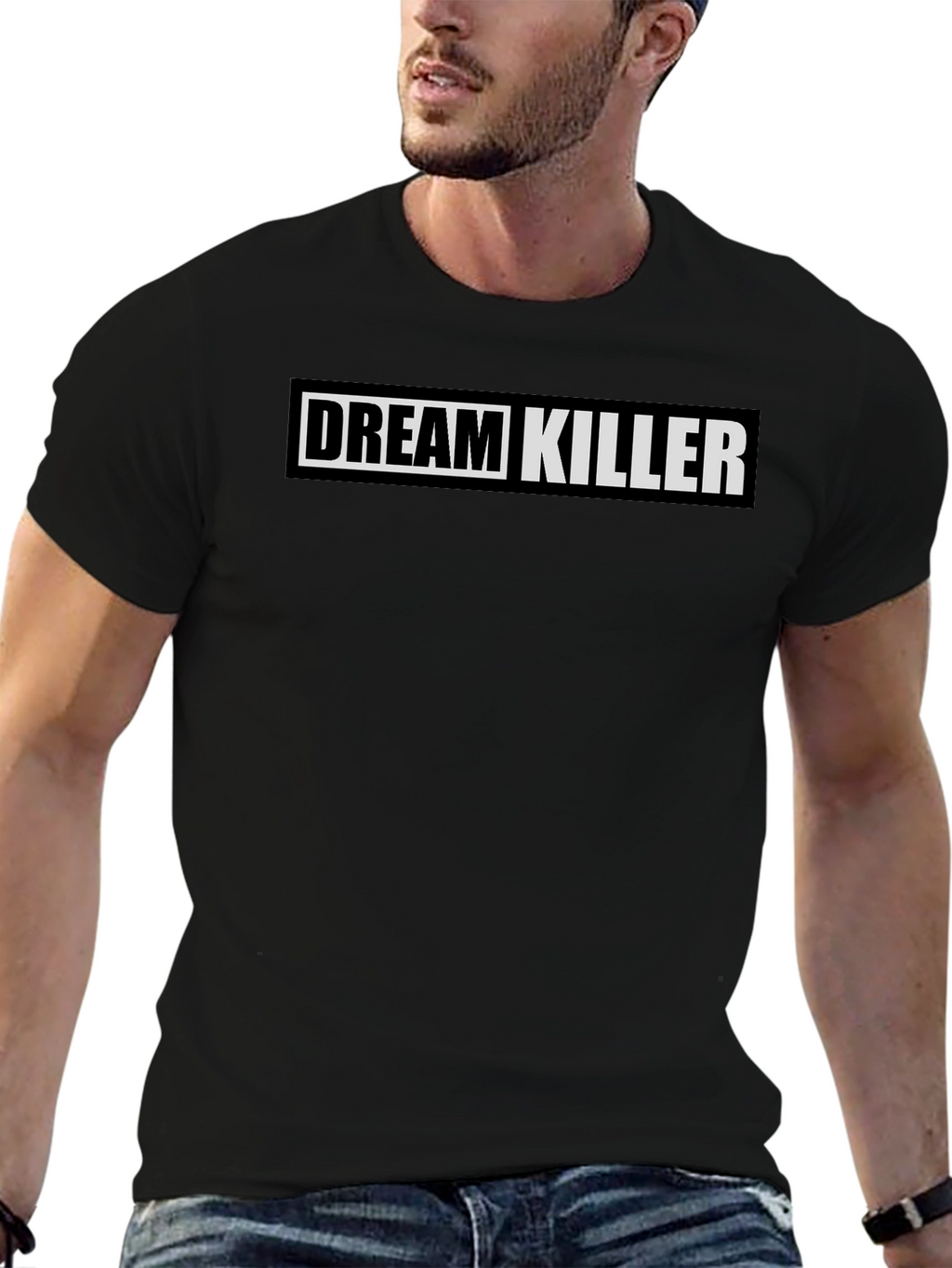 Dream Killer Black Graphic Print Tee