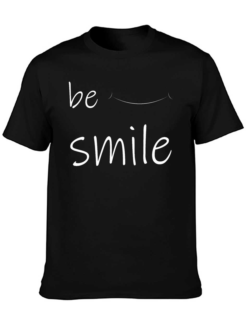 Be Smile T-Shirt - Mens Black Graphic Tee