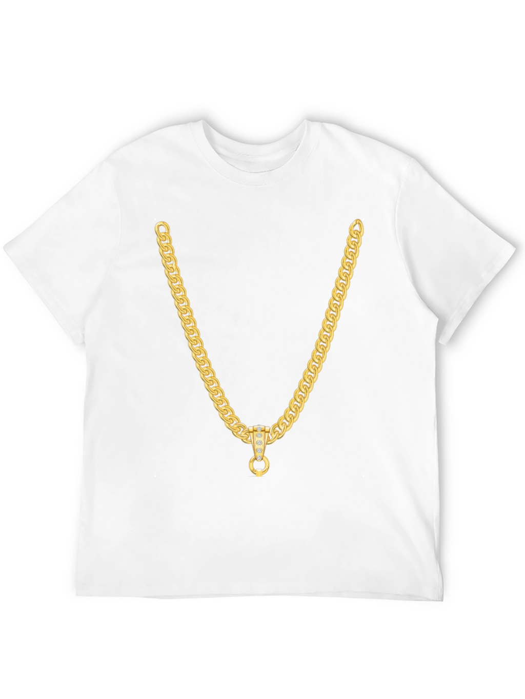 Gold Chain Graphic Tee - Stylish Casual Wear