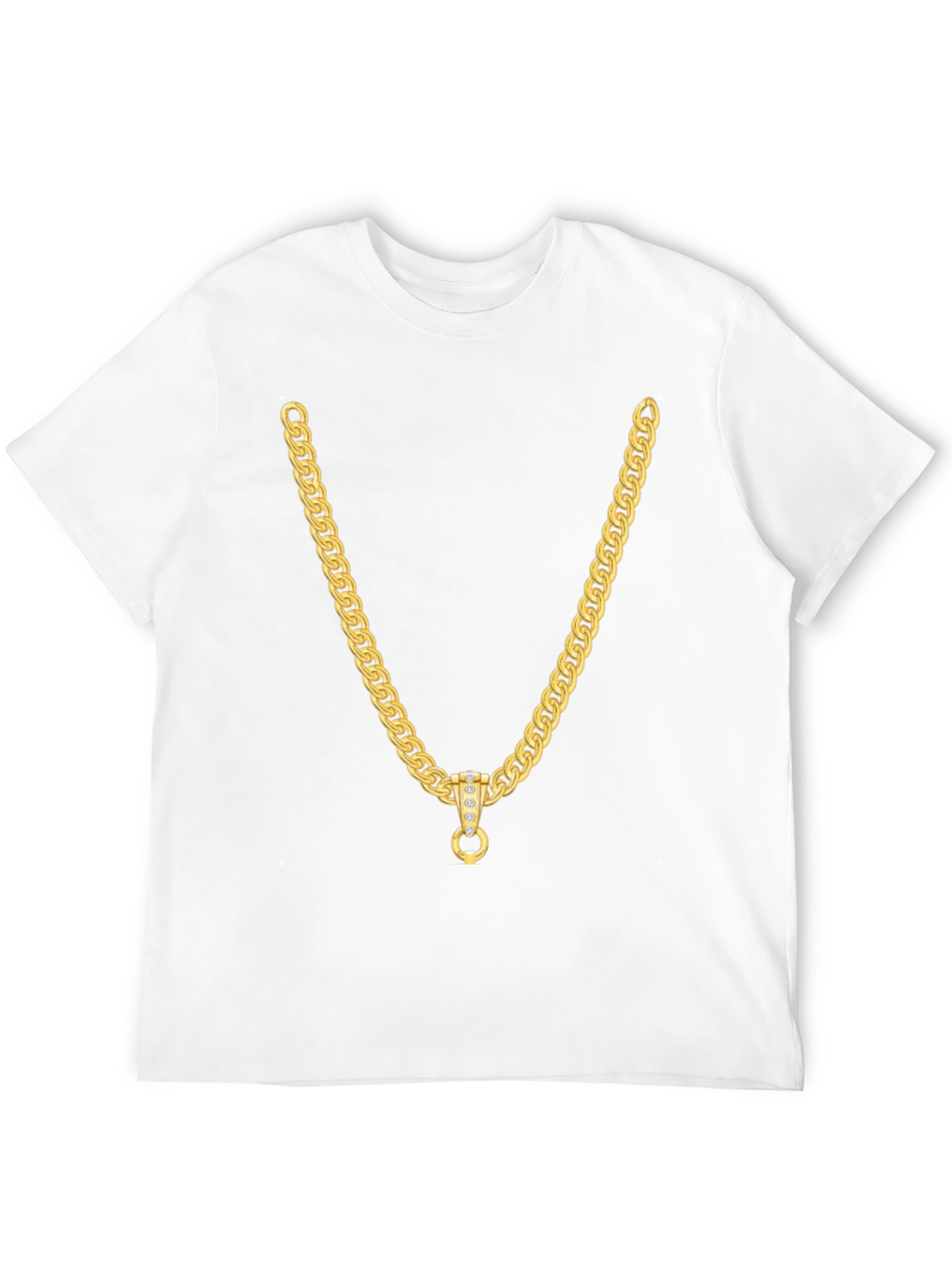 Gold Chain Graphic Tee - Stylish Casual Wear