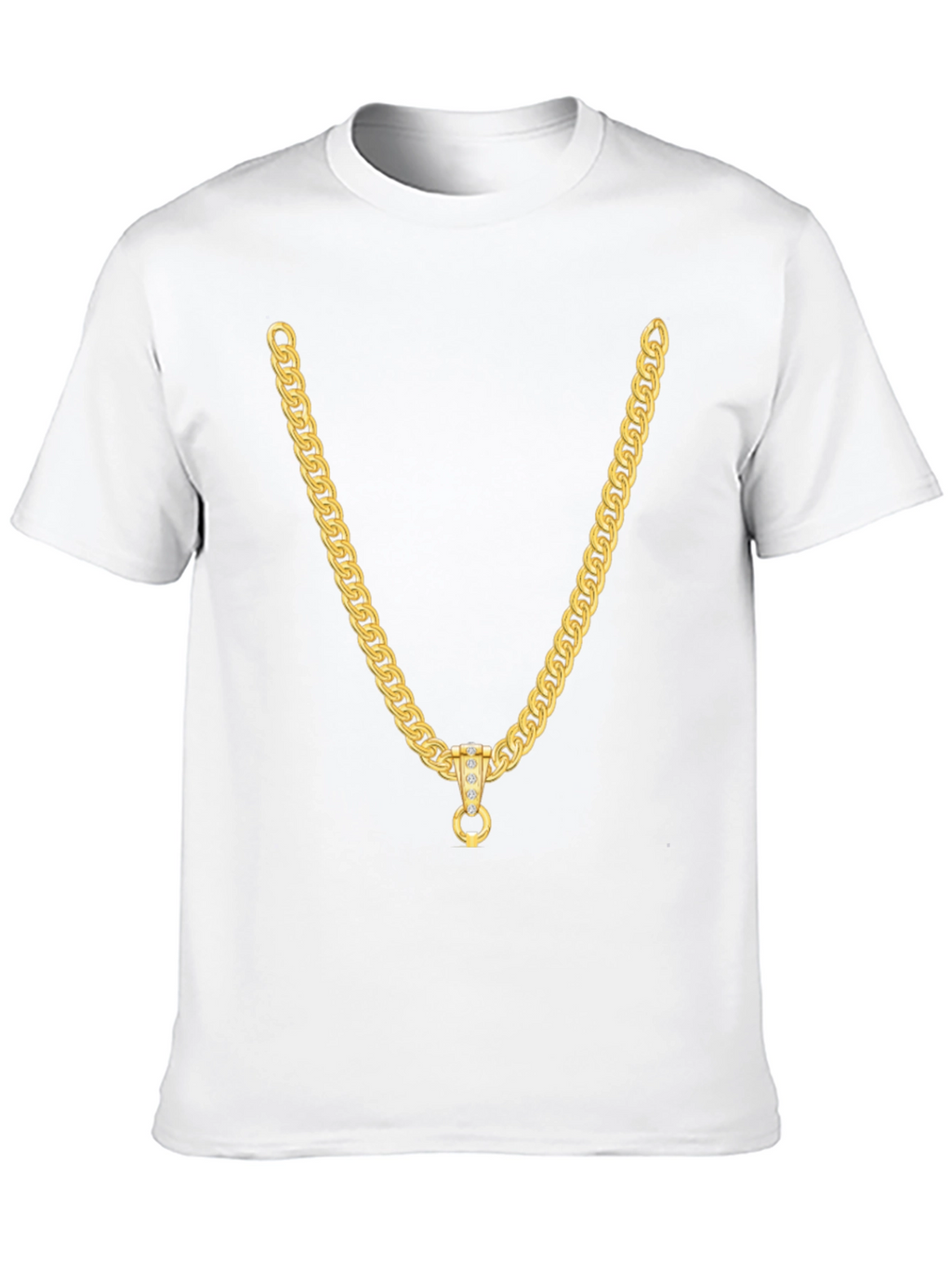 Gold Chain Graphic Tee - Stylish Casual Wear