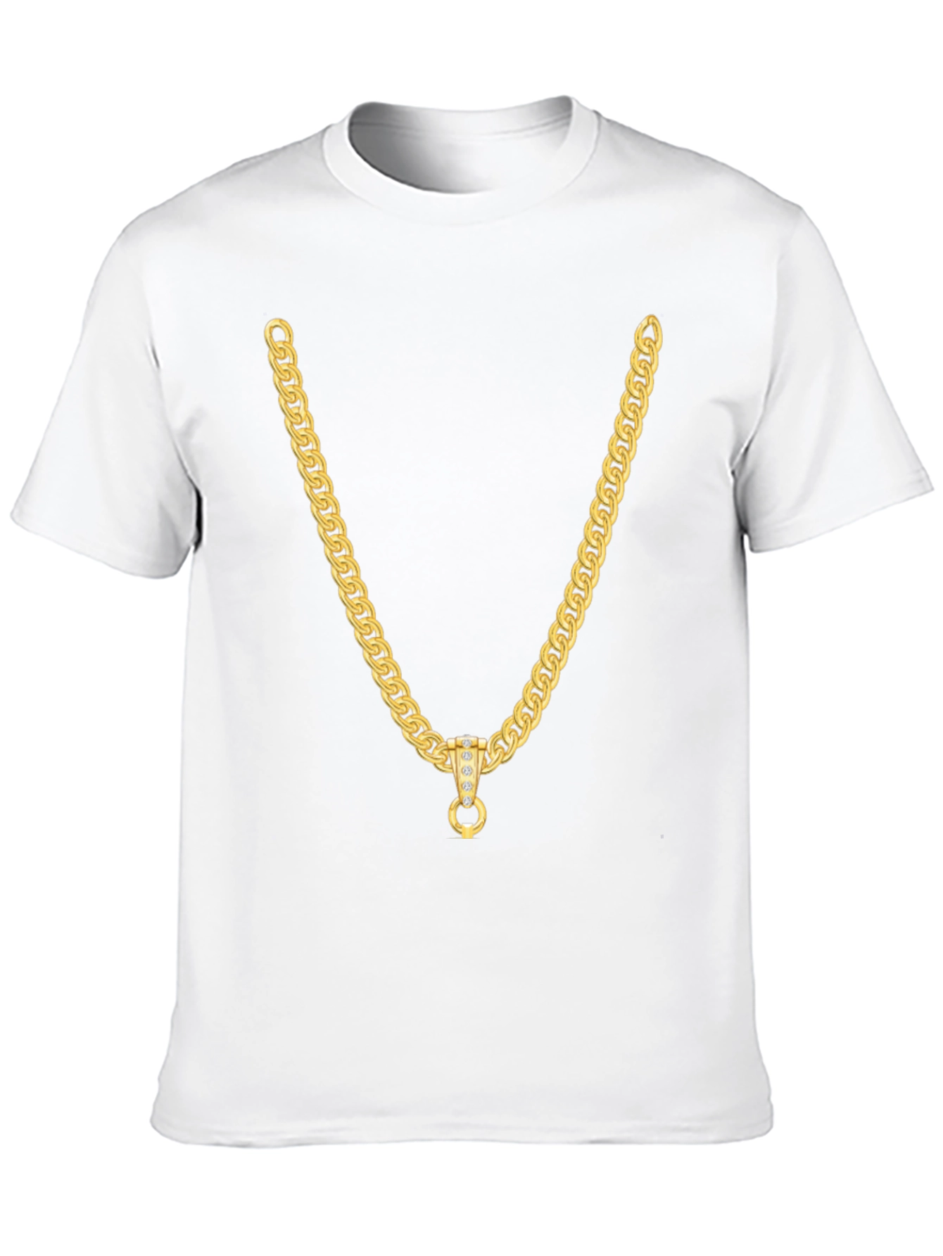 Gold Chain Graphic Tee - Stylish Casual Wear