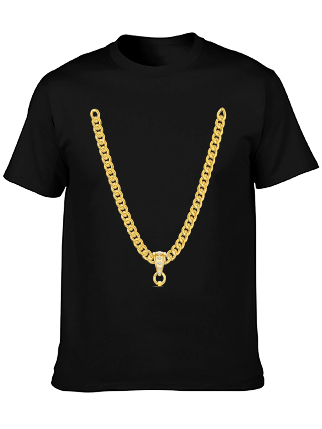 Gold Chain Graphic Tee - Stylish Casual Wear