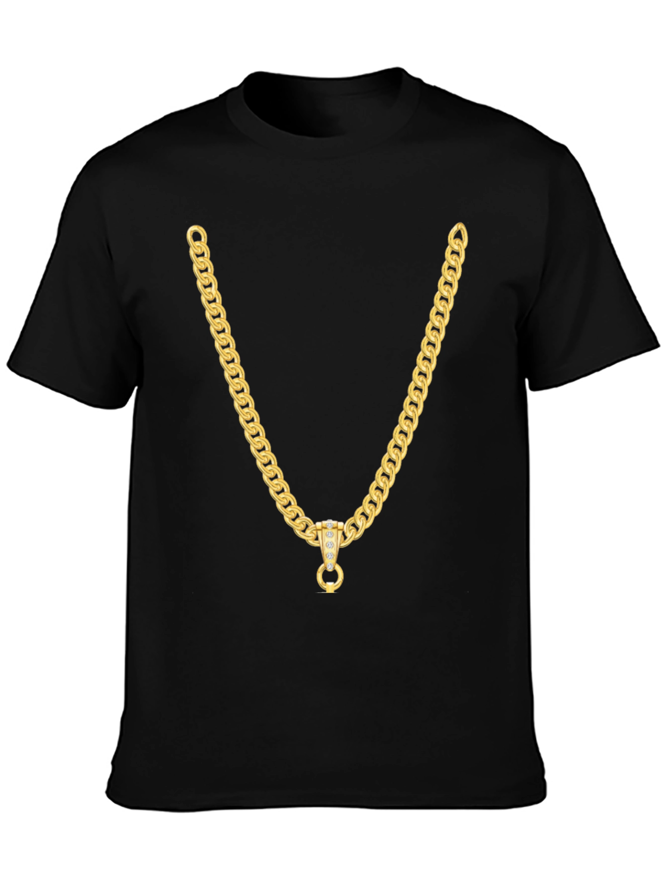 Gold Chain Graphic Tee - Stylish Casual Wear