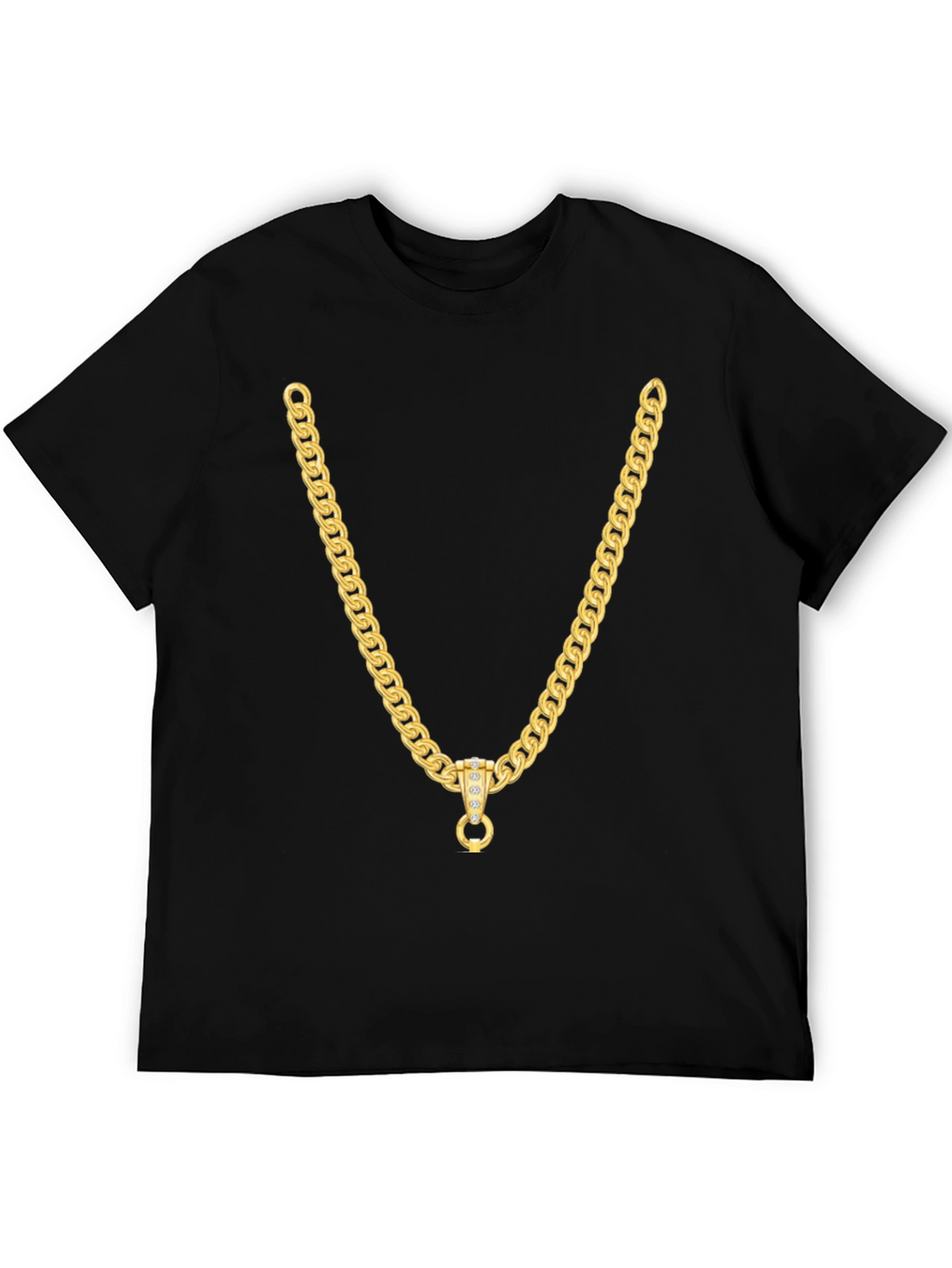 Gold Chain Graphic Tee - Stylish Casual Wear