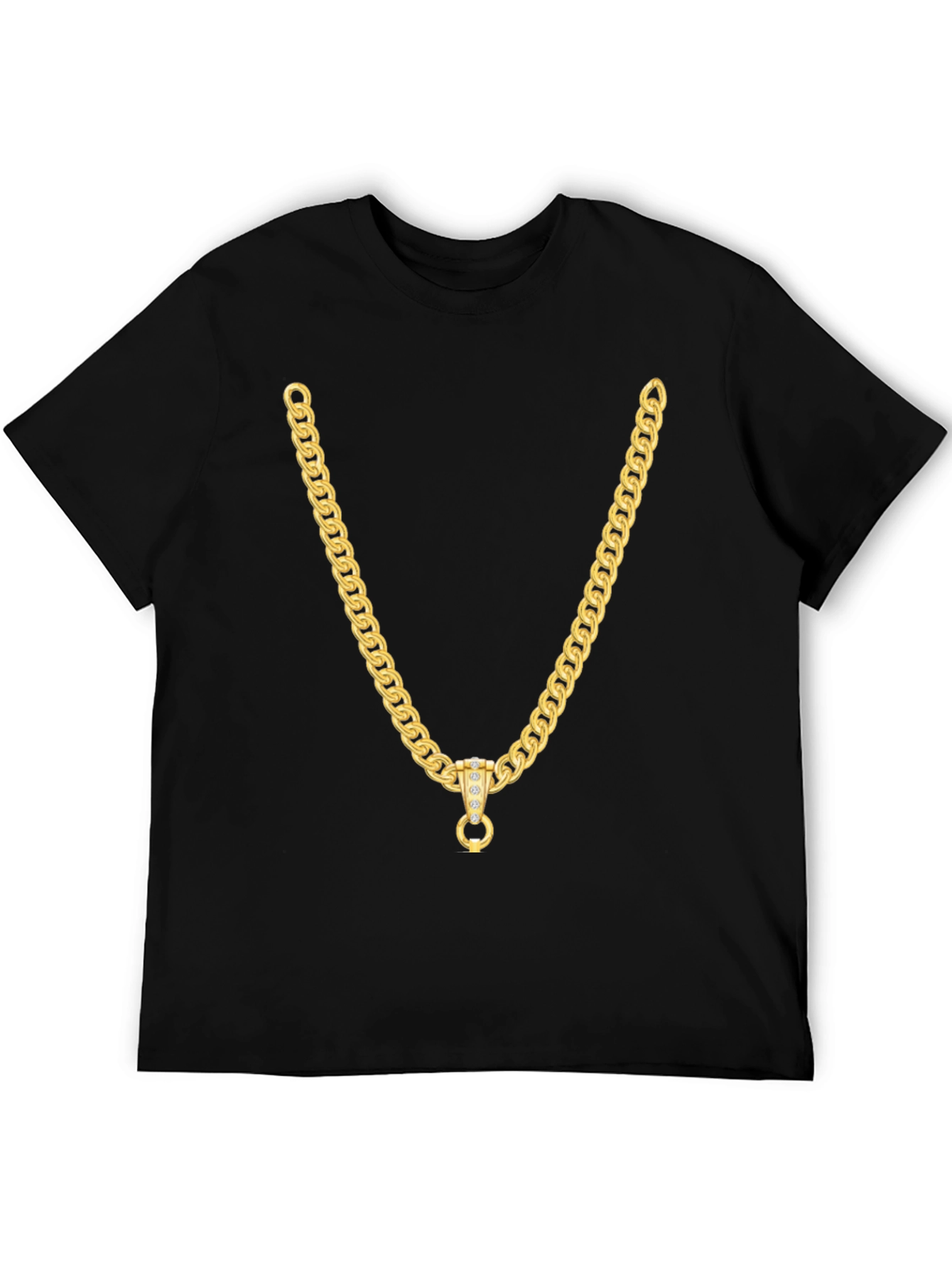 Gold Chain Graphic Tee - Stylish Casual Wear