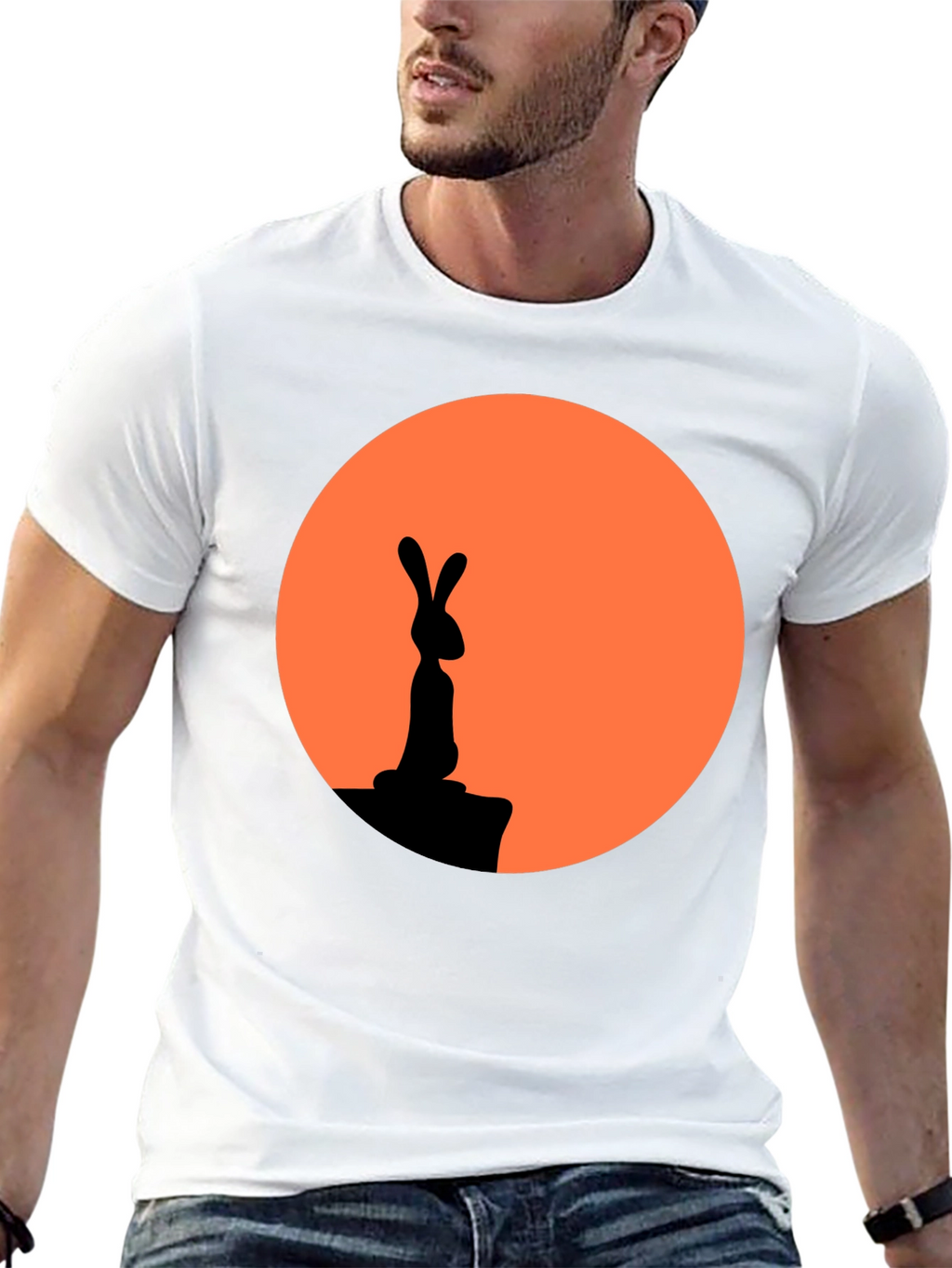 Rabbit Silhouette Graphic Tee