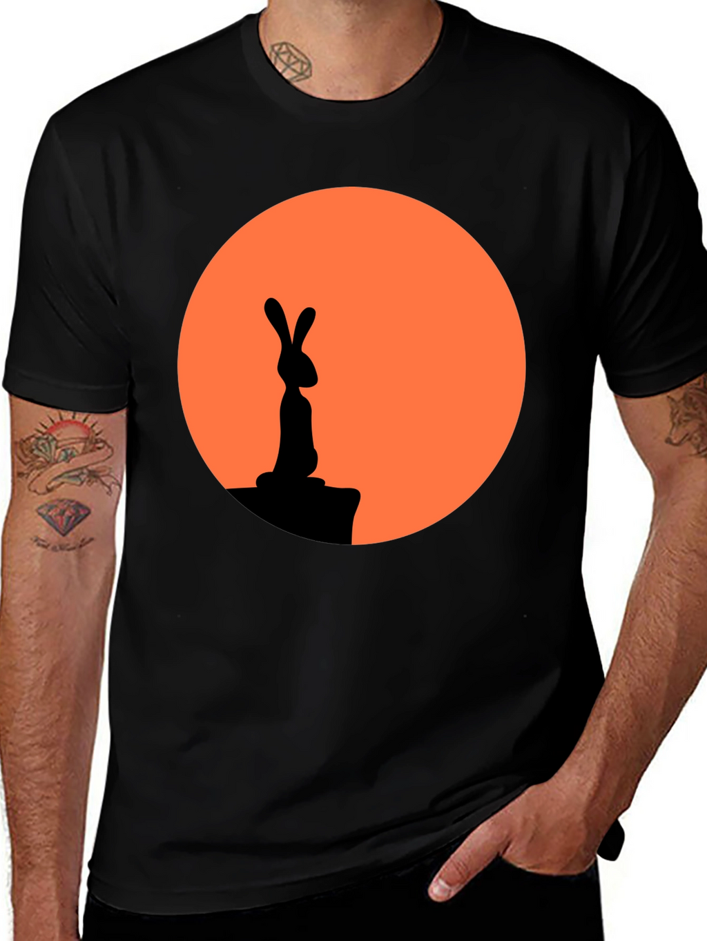 Rabbit Silhouette Graphic Tee