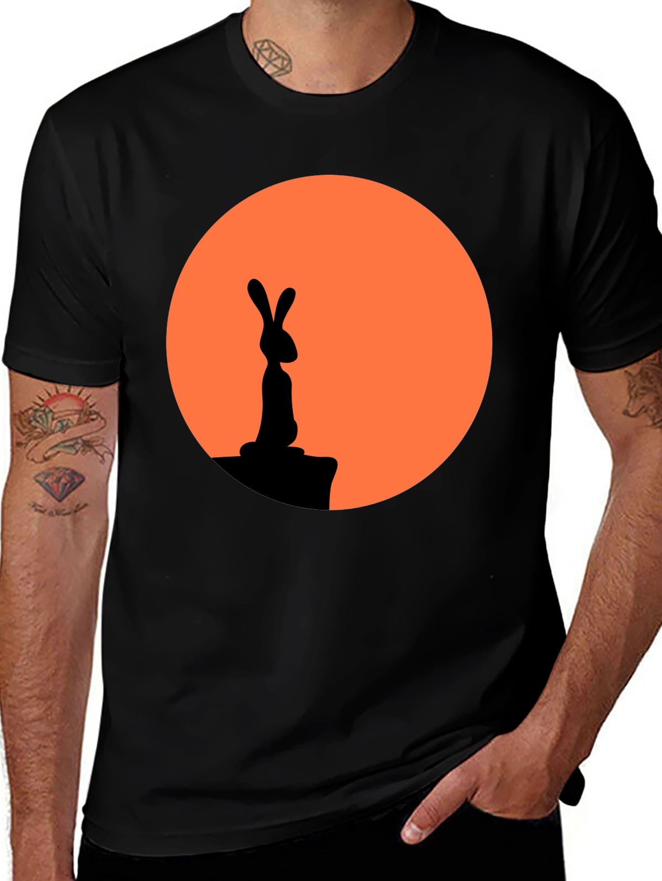 Rabbit Silhouette Graphic Tee