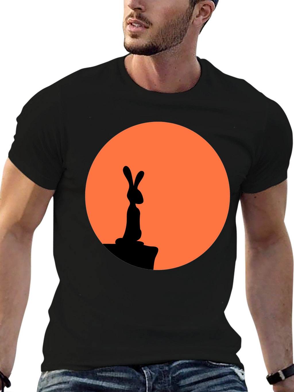 Rabbit Silhouette Graphic Tee