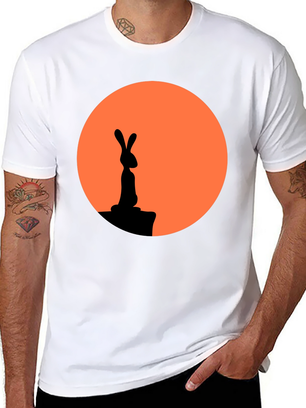 Rabbit Silhouette Graphic Tee