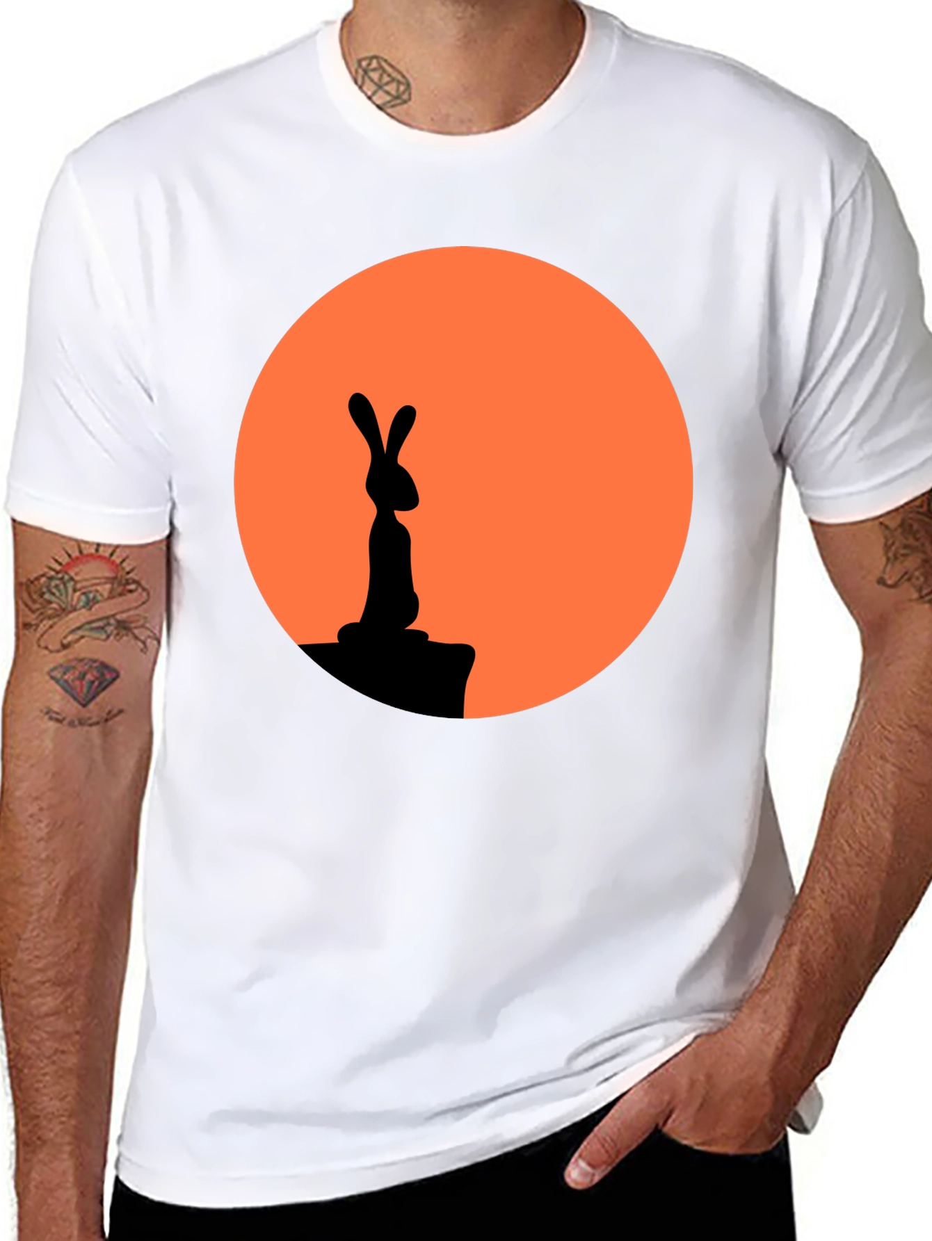 Rabbit Silhouette Graphic Tee