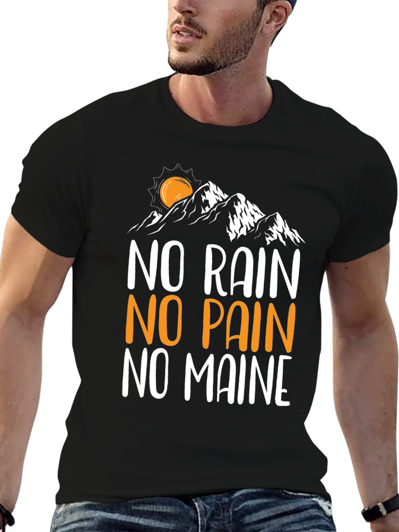 No Rain No Pain No Maine Graphic Tee