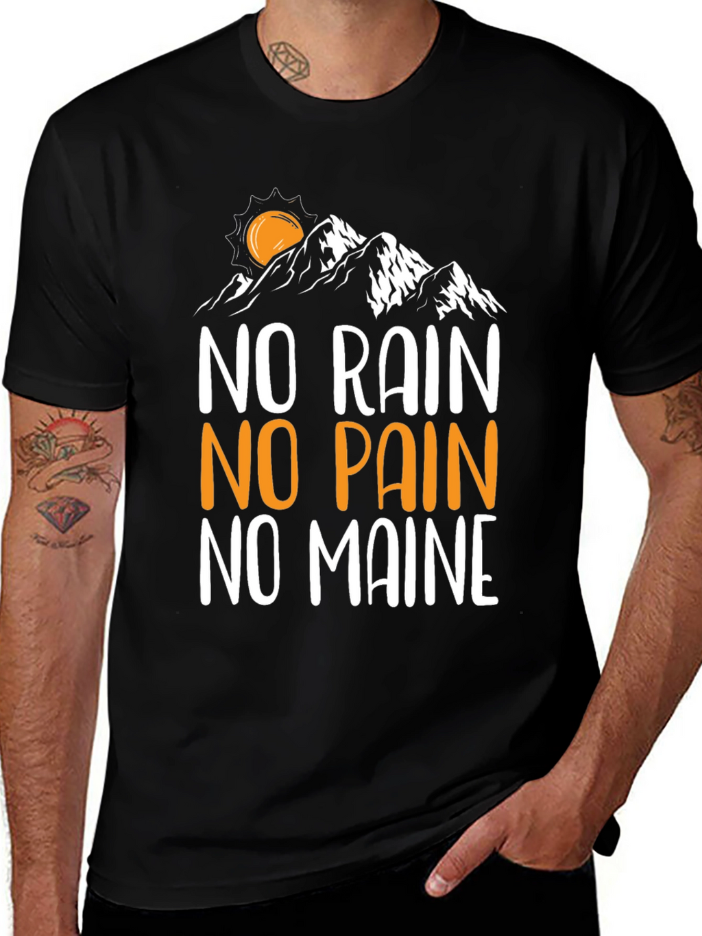 No Rain No Pain No Maine Graphic Tee