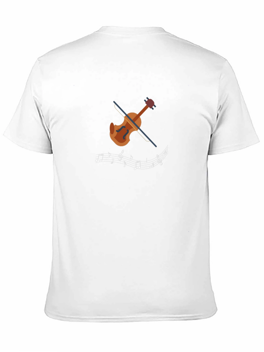 Musical Notes Violin Graphic Tee - Black
