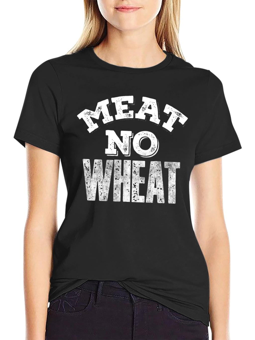 Meat No Wheat Graphic Tee - Black T-Shirt