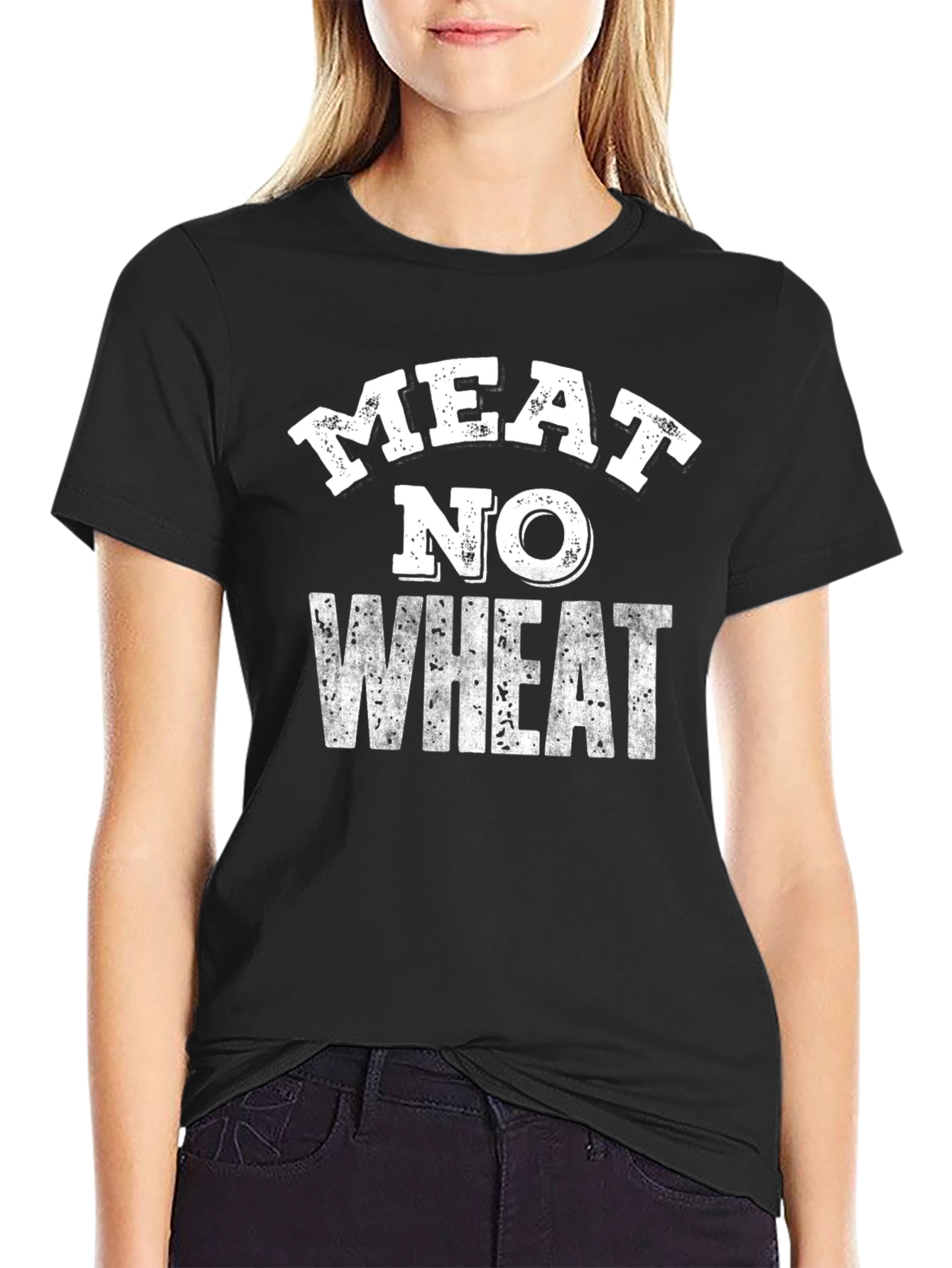 Meat No Wheat Graphic Tee - Black T-Shirt