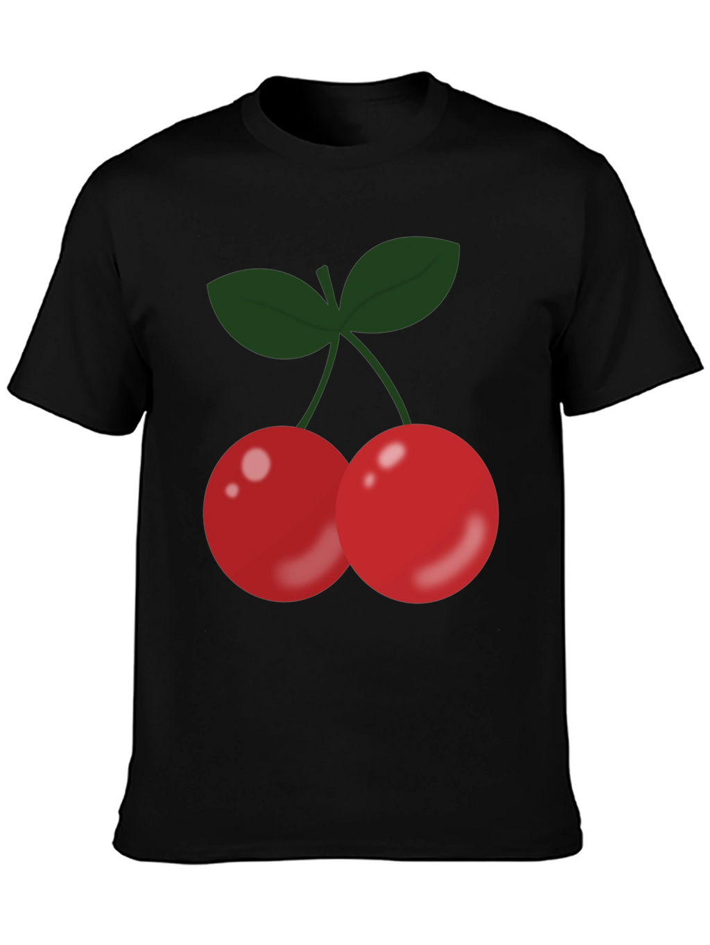 Cherry Graphic Black T-Shirt