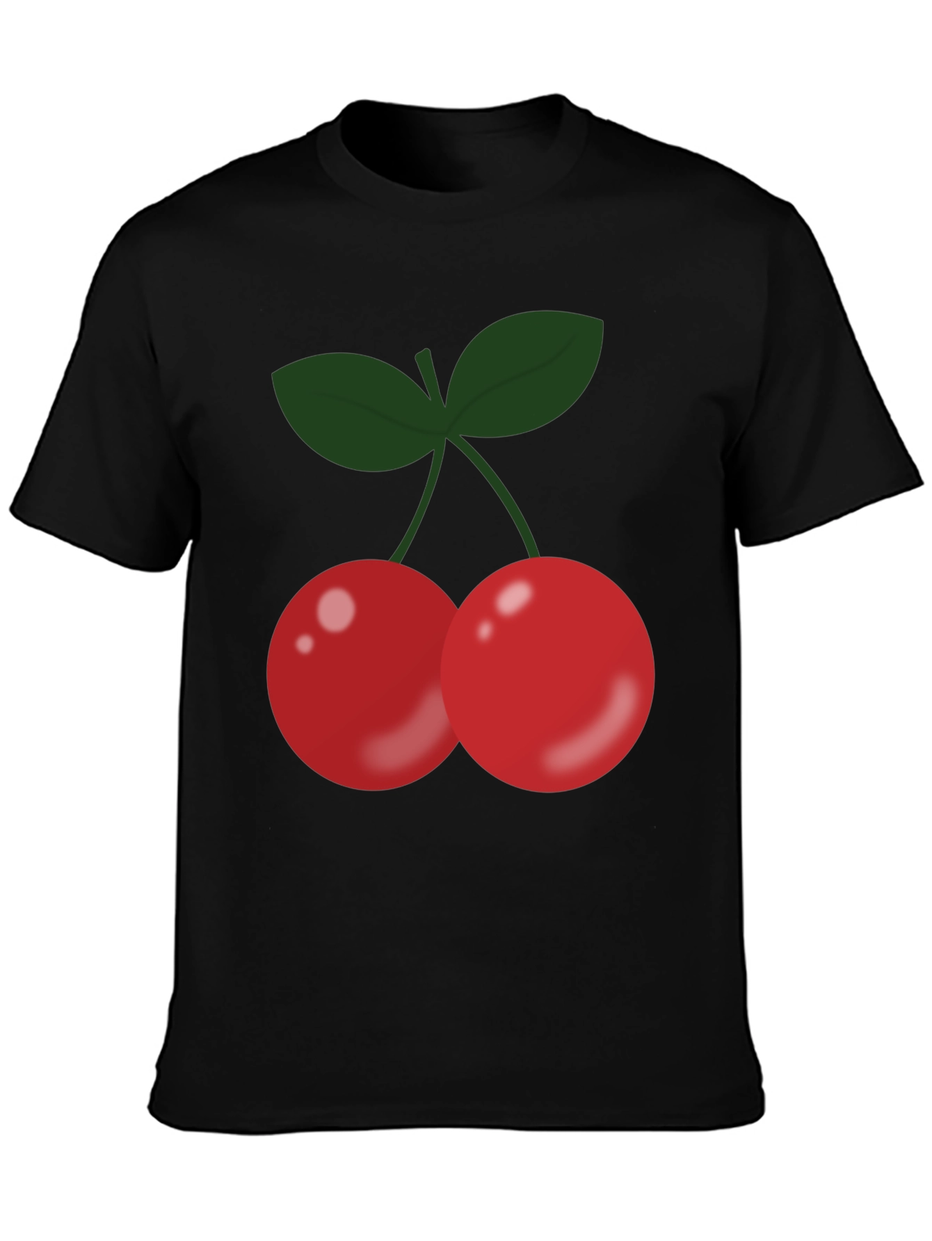 Cherry Graphic Black T-Shirt
