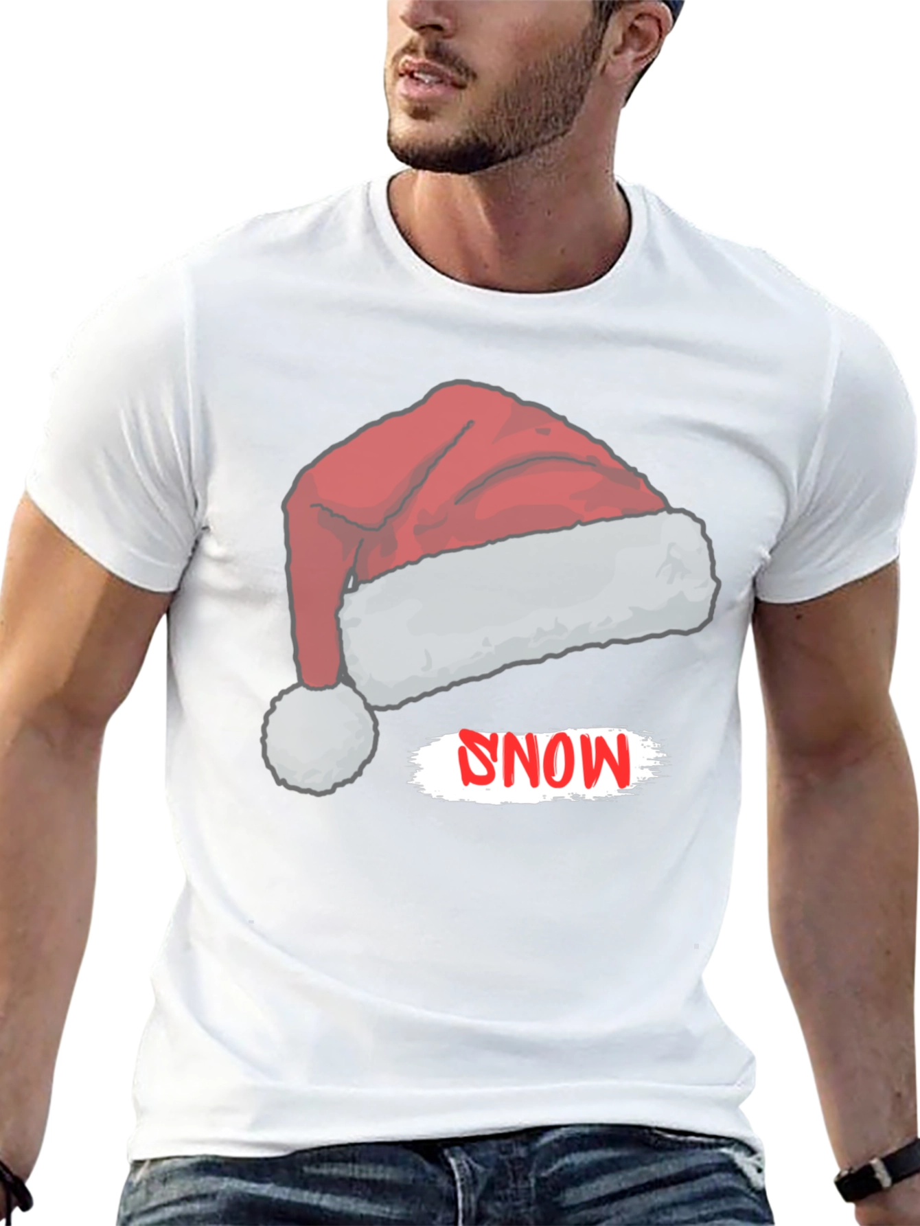 Snow Santa Hat Graphic Tee
