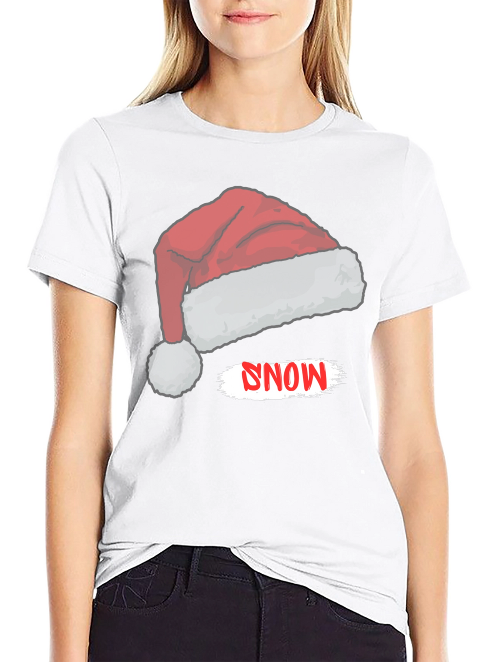 Snow Santa Hat Graphic Tee
