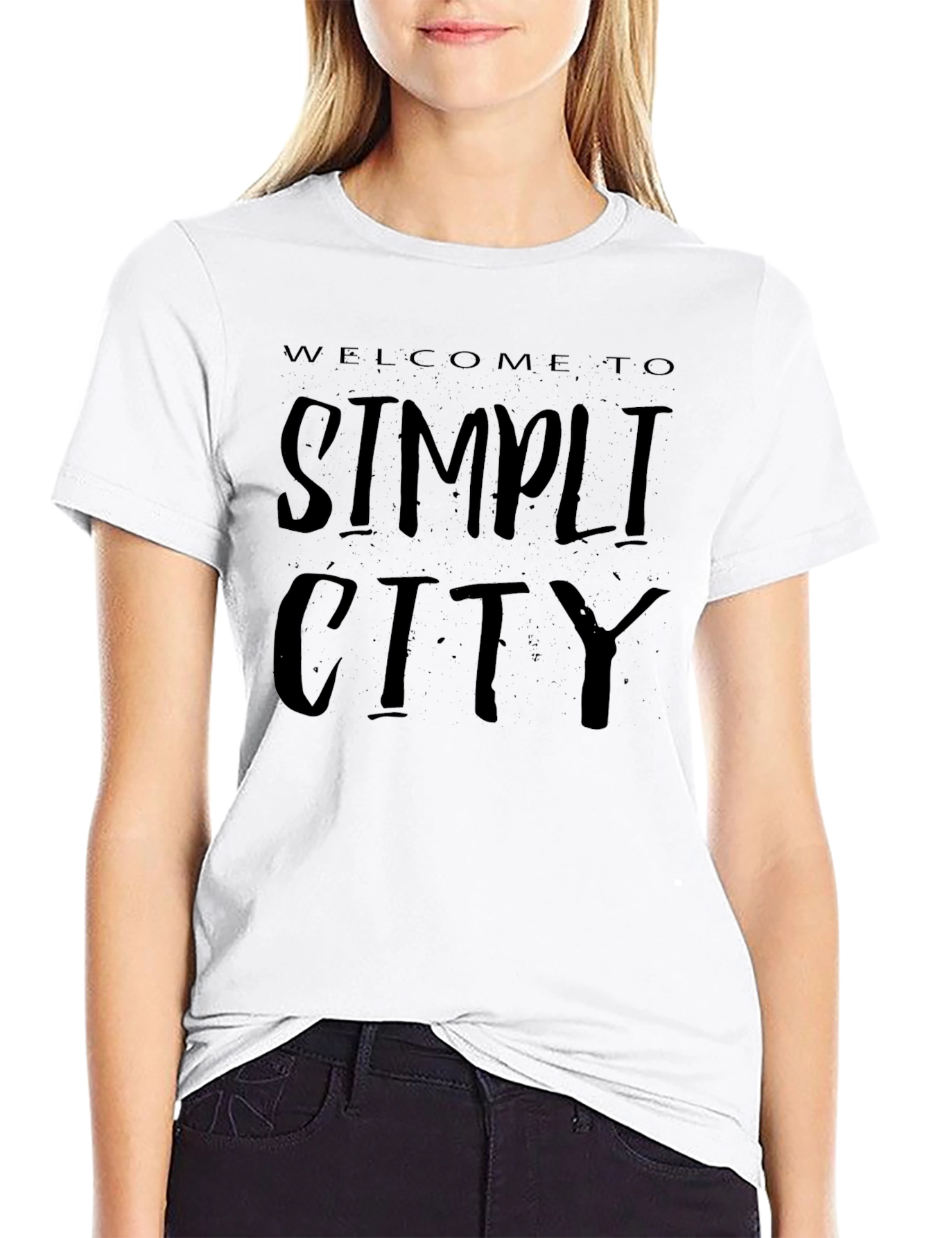 Welcome to Simplicity City Black T-Shirt