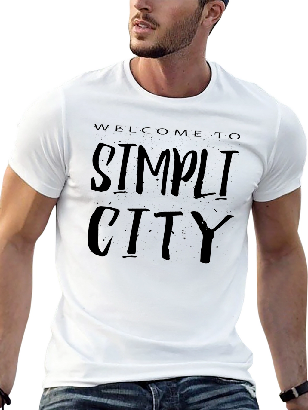 Welcome to Simplicity City Black T-Shirt