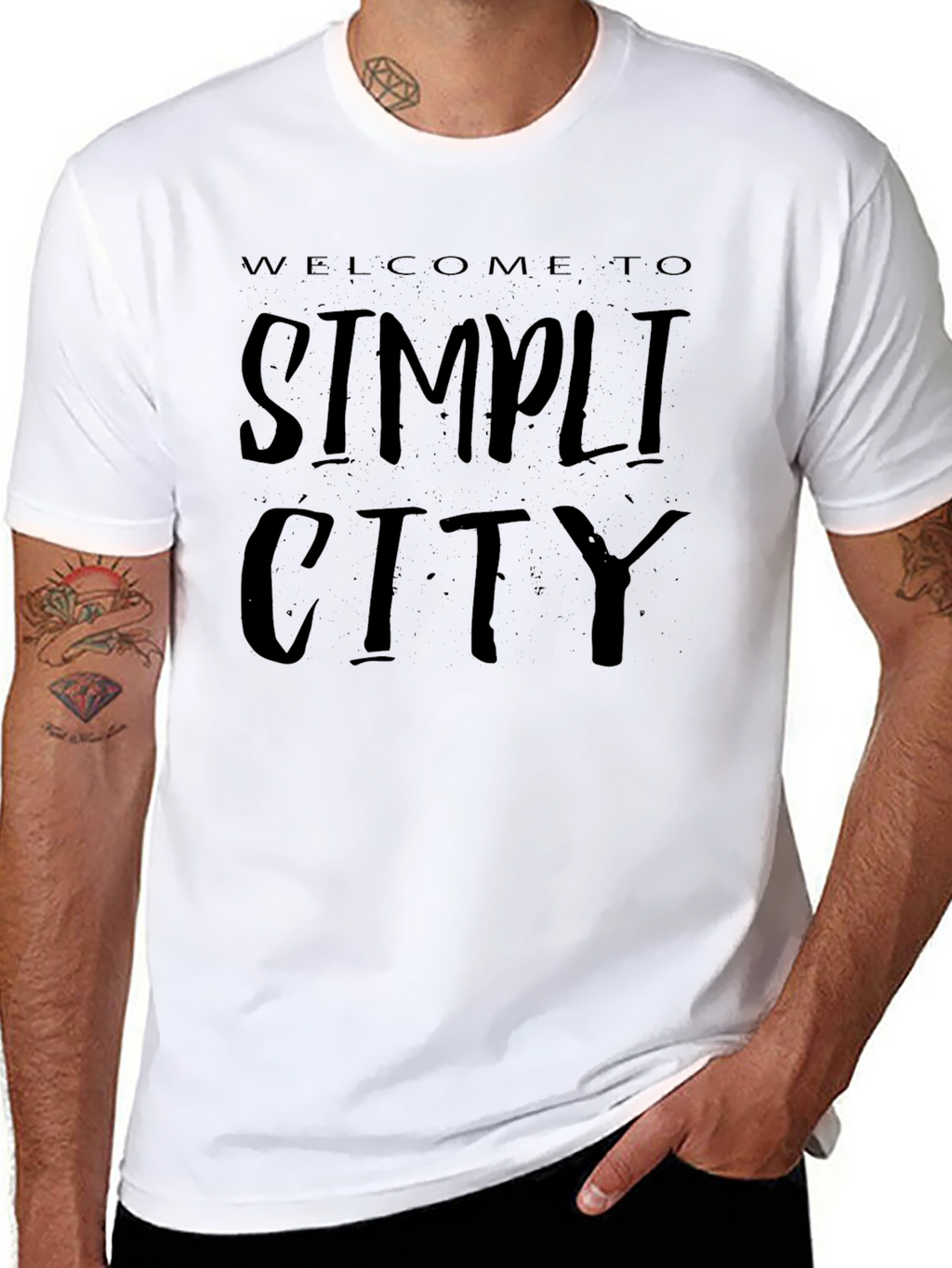 Welcome to Simplicity City Black T-Shirt