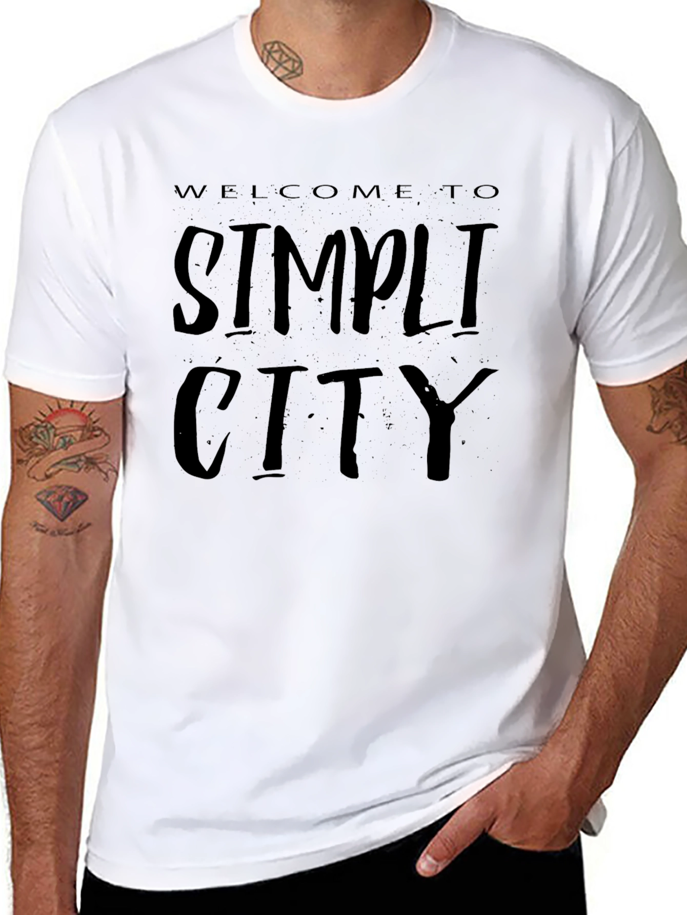 Welcome to Simplicity City Black T-Shirt
