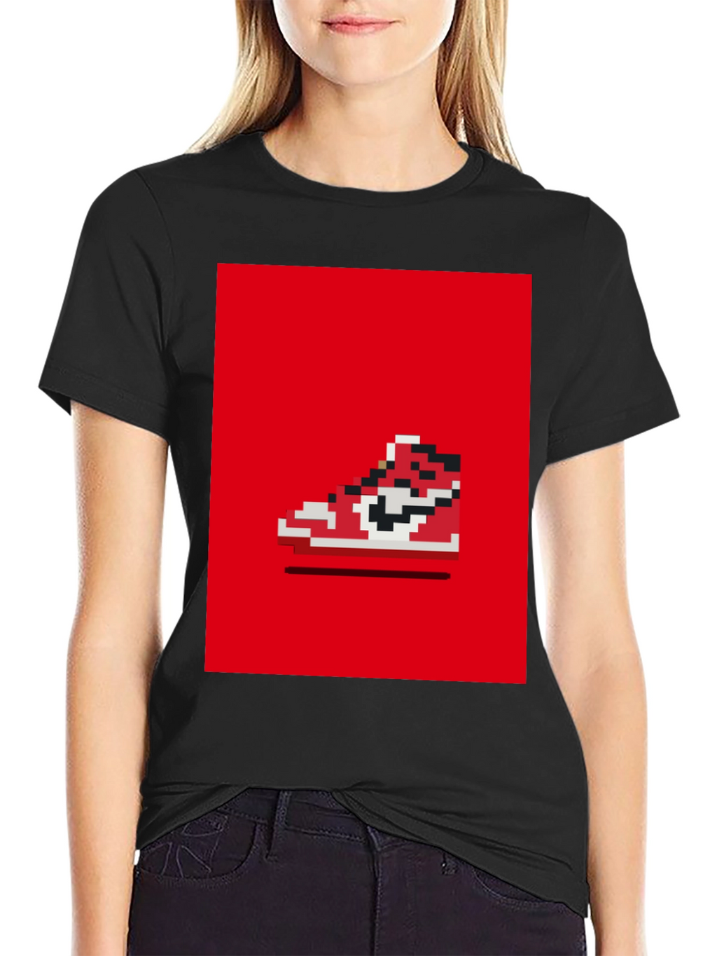 Pixel Sneaker Tee - Retro Gaming Style