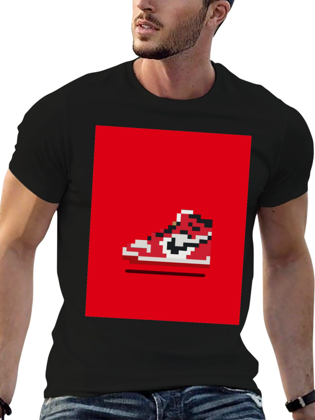 Pixel Sneaker Tee - Retro Gaming Style