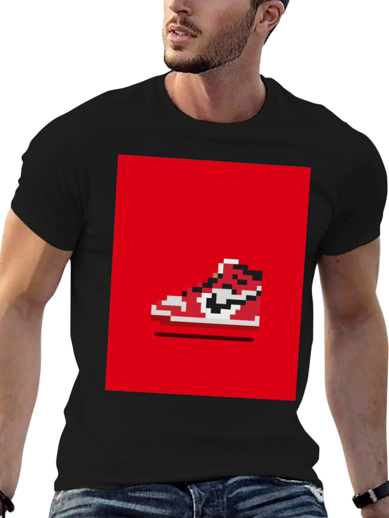 Pixel Sneaker Tee - Retro Gaming Style