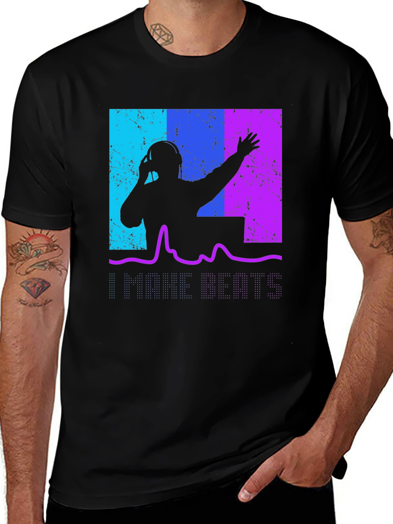 DJ I Make Beats Graphic Tee - Cool Music Lover T-Shirt