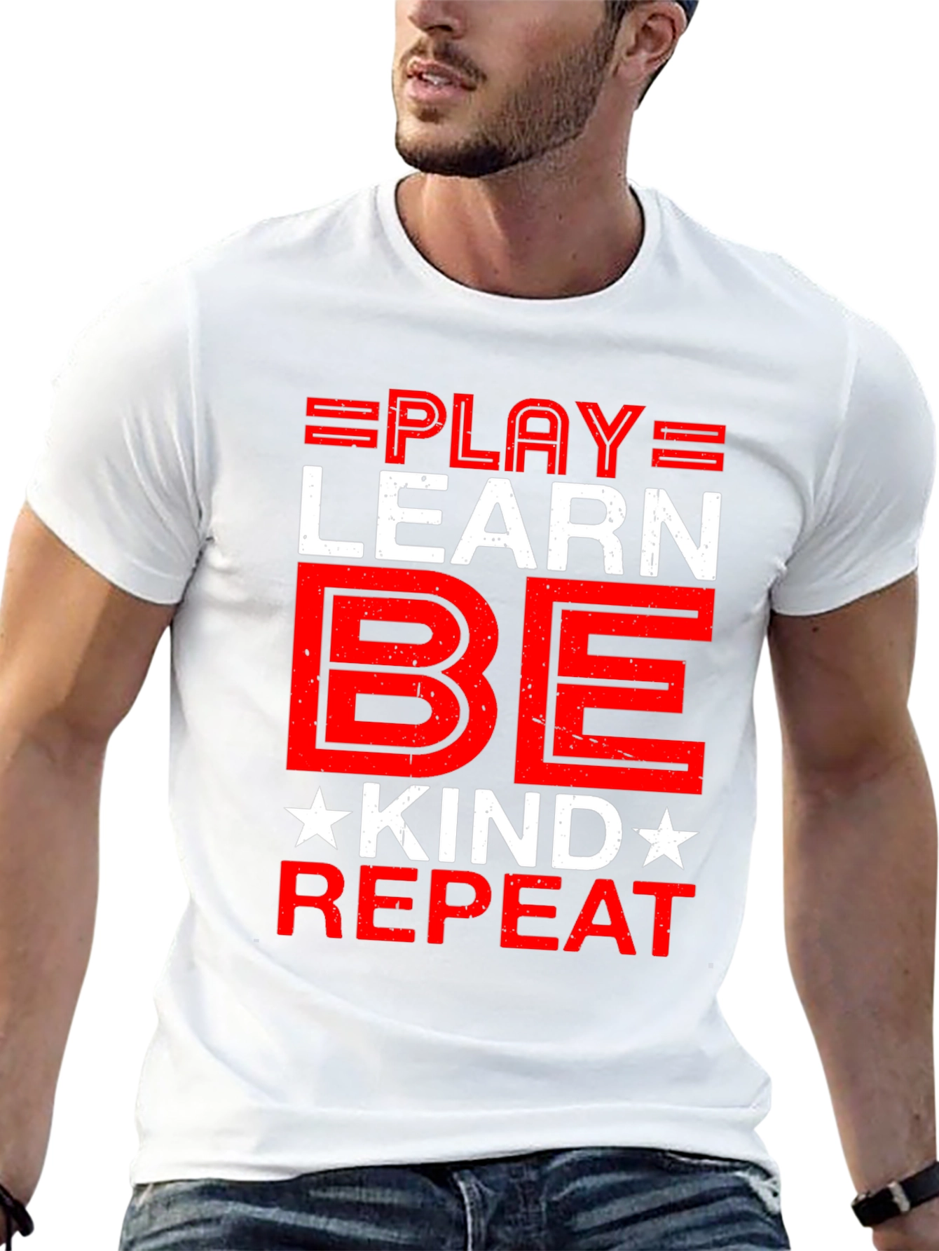 Play Learn Be Kind Repeat Graphic Tee
