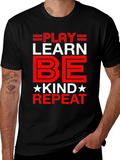 Play Learn Be Kind Repeat Graphic Tee