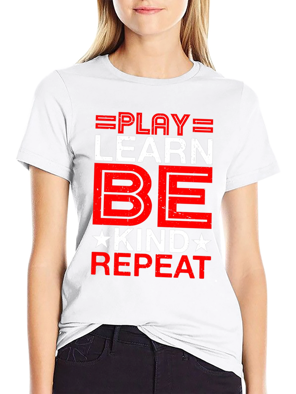 Play Learn Be Kind Repeat Graphic Tee